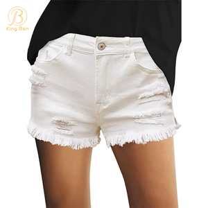 OEM ODM Style décontracté Denim Jeans dames Shorts plaine Simple qualité supérieure matériel Denim Shorts femmes usine