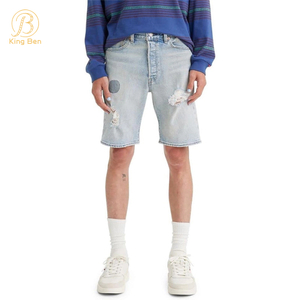 OEM ODM été Streetwear Vintage court demi-pantalon lâche travail Shorts mode hommes Baggy Denim Jean Shorts hommes