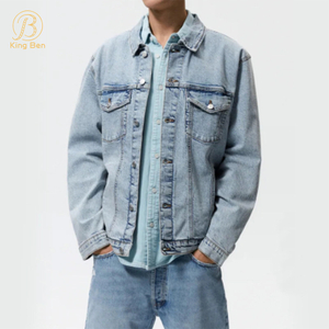 OEM ODM personnalisé de haute qualité en Chine usine de gros veste en jean veste en jean manteau de veste d'automne pour hommes