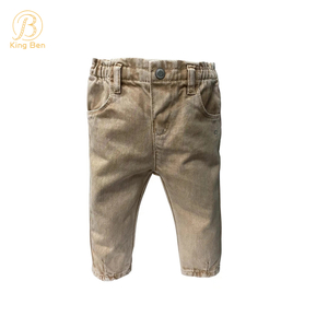 Jeans pour enfants OEM ODM printemps nouveau bébé tout-match style étranger pantalons longs décontractés