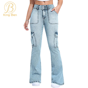 OEM ODM haute qualité prix bas taille haute Sexy extensible dames coton Jeans Skinny Leggings Denim Jeans femmes
